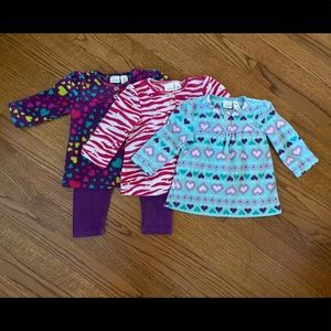 Jumping Beans (3) Fleece Tops and (1) Legging